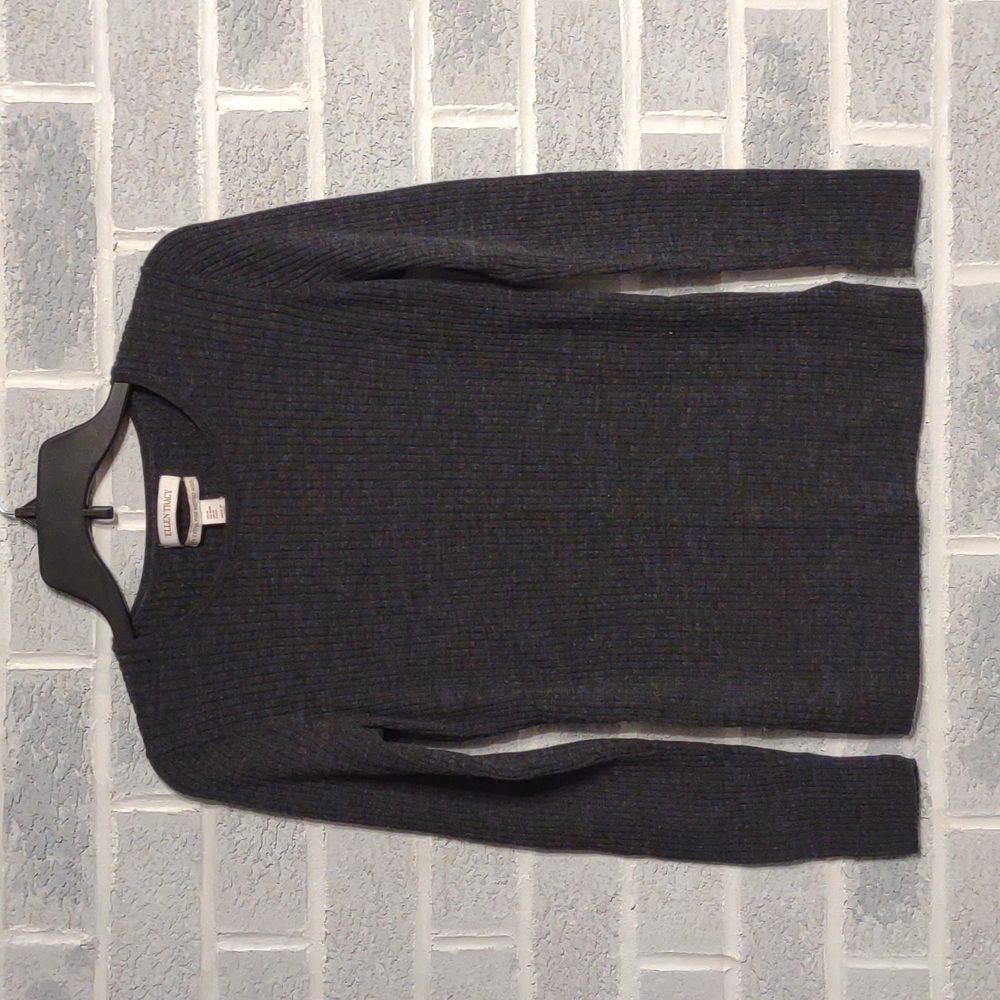 Ellen Tracy 100% Extra Fine Merino Wool Crew Neck Sweater Women's Size Medium